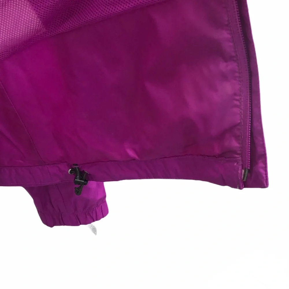 THE NORTH FACE BRIGHT PINK HYVENT RAIN JACKET WITH HOOD